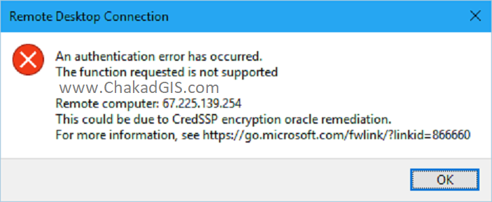 CredSSP Error